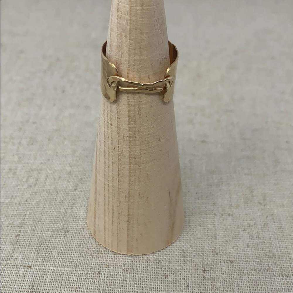 Textured Adjustable Gold Filled Ring - image 2